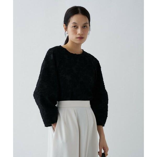 cloenc / クロエンス 【手洗い可】フラワーシアージャカードブラウス