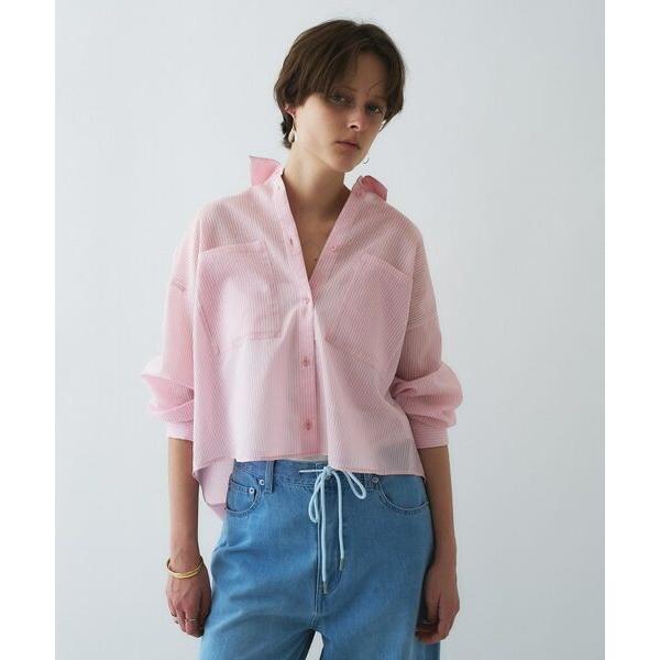 cloenc / クロエンス 【手洗い可】シアーストライプシャツ