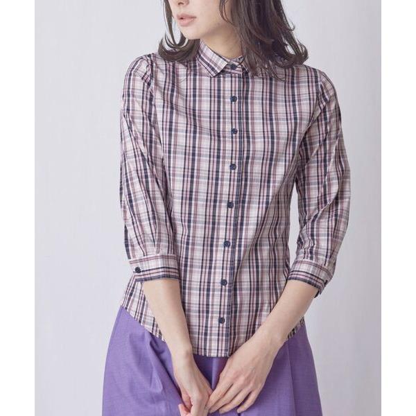 NARACAMICIE / ナラカミーチェ チェック七分袖シャツ