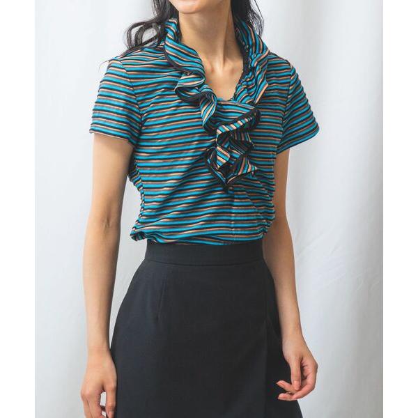 NARACAMICIE / ナラカミーチェ マルチボーダーフリルカットソー