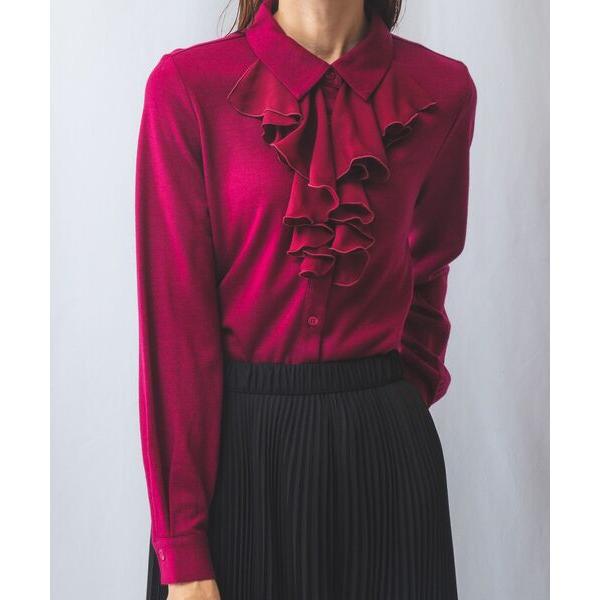 NARACAMICIE / ナラカミーチェ 【NARACAMICIE】ウールジャージフロントフリルカ...