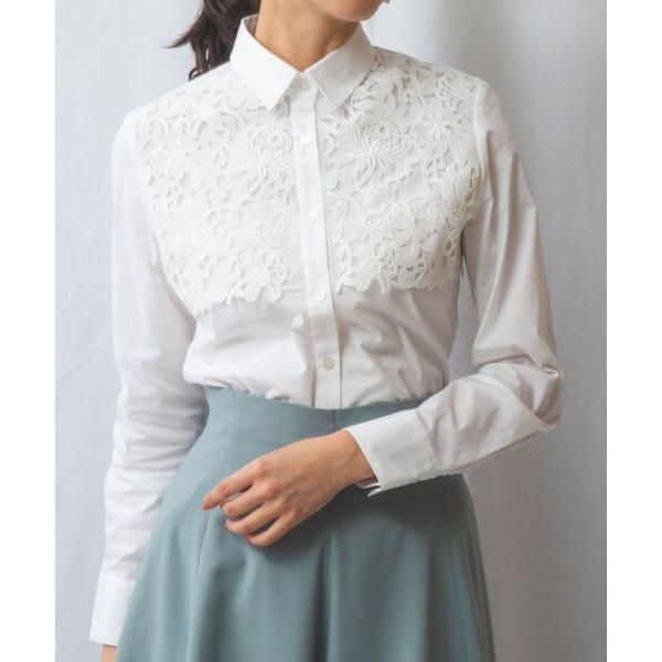 NARACAMICIE / ナラカミーチェ 【NARACAMICIE】フロントレースブロード長袖シャ...