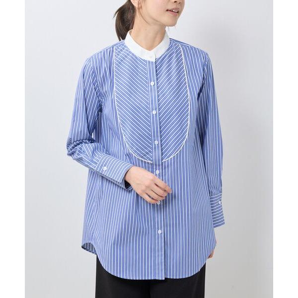 NARACAMICIE / ナラカミーチェ 【NARACAMICIE】ストライプクレリックバンドカラ...