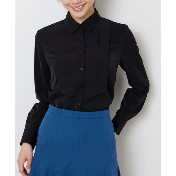 NARACAMICIE / ナラカミーチェ 【NARACAMICIE】無地ジョーゼットフロント長袖シ...