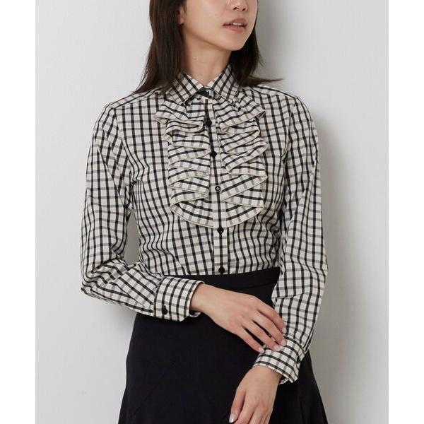 NARACAMICIE / ナラカミーチェ 【NARACAMICIE】チェックフリル長袖シャツ