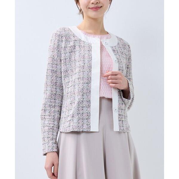 NARACAMICIE / ナラカミーチェ 【NARACAMICIE】ストレッチツィードノーカラージ...