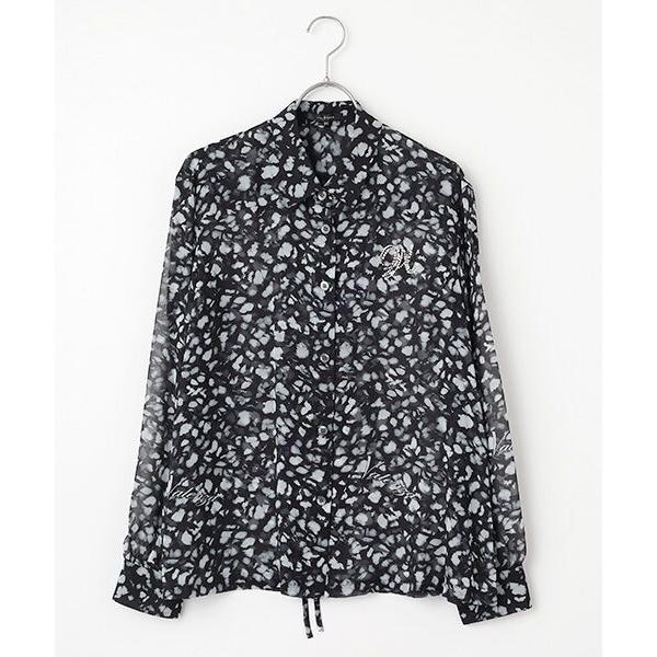 VALENZA / バレンザ 【透け感】【オリジナルプリント】レオパード柄　ブラウス