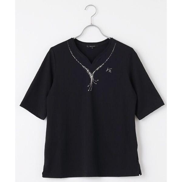 VALENZA / バレンザ 【日本製】ネックレスモチーフ　5分袖カットソー