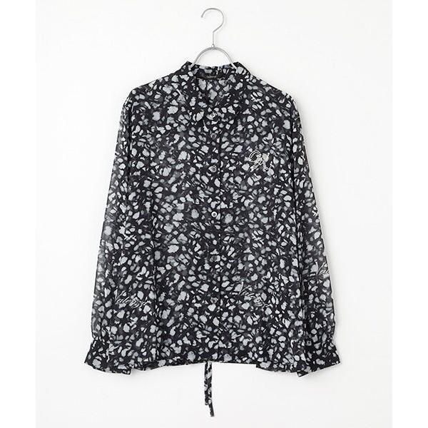 VALENZA / バレンザ 【透け感】【オリジナルプリント】レオパード柄　ブラウス