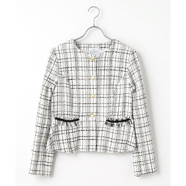 Dear Princess / ディア プリンセス スラブブッチャーツイード　ノーカラージャケット