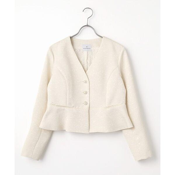 Dear Princess / ディア プリンセス ボタニカルジャガード　ペプラムジャケット