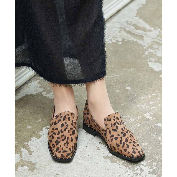 MODE ET JACOMO / モードエジャコモ スクエアトゥスタッズローファー