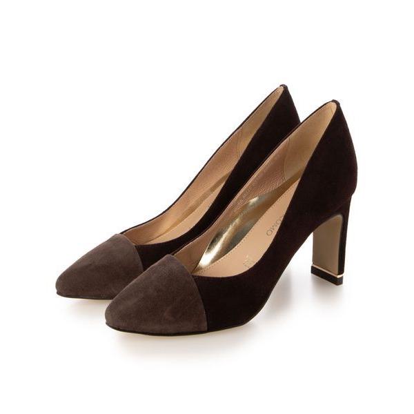 MODE ET JACOMO / モードエジャコモ 異素材コンビポインテッドトゥパンプス