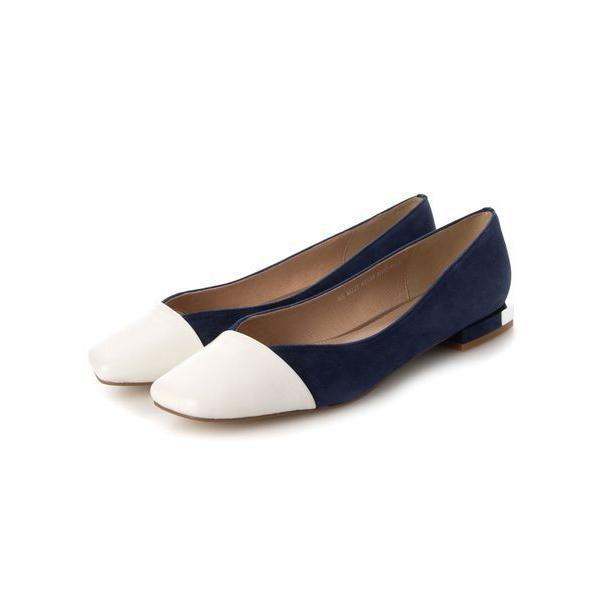 MODE ET JACOMO / モードエジャコモ コンビデザインスクエアトゥパンプス