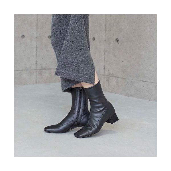 MODE ET JACOMO / モードエジャコモ スクエアトゥストレッチショートブーツ