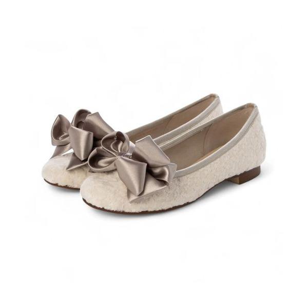 MODE ET JACOMO / モードエジャコモ ラウンドリボンバレエシューズ