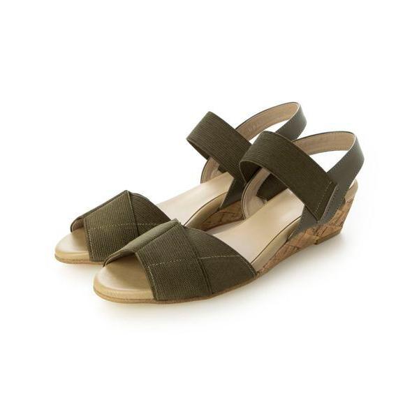 Riz raffinee / リズラフィーネ モチーフウェッジソールサンダル