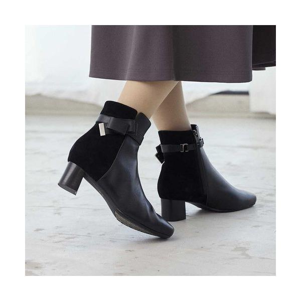 Riz raffinee / リズラフィーネ リボンモチーフ付きショートブーツ