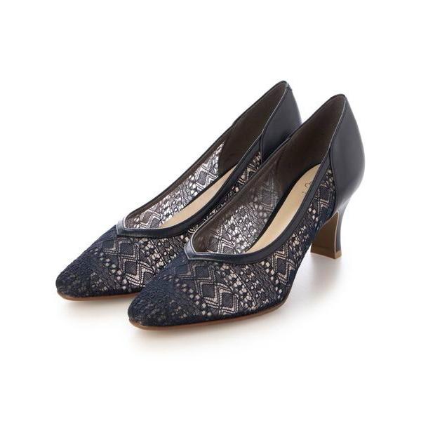 Riz raffinee / リズラフィーネ Vカットレースパンプス