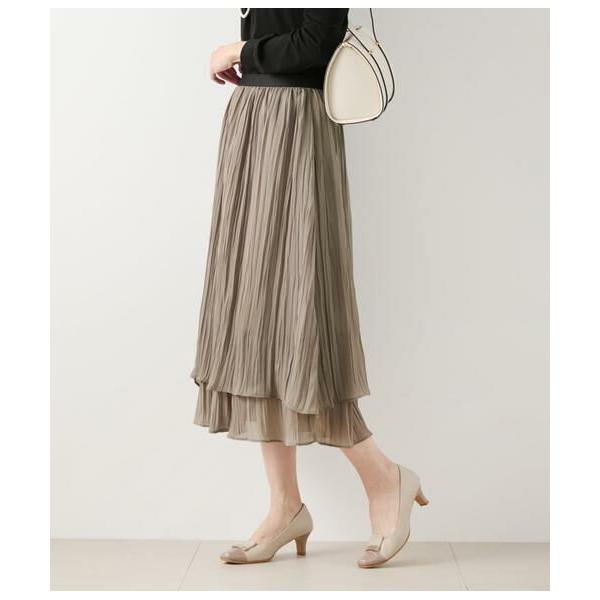 NEWYORKER / ニューヨーカー ランダムプリーツティアードスカート