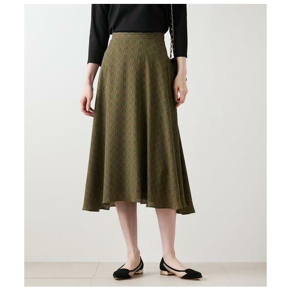 NEWYORKER / ニューヨーカー ビットプリント フレアスカート