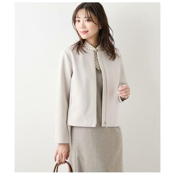 NEWYORKER / ニューヨーカー ジャージーメルトン ノーカラーブルゾン