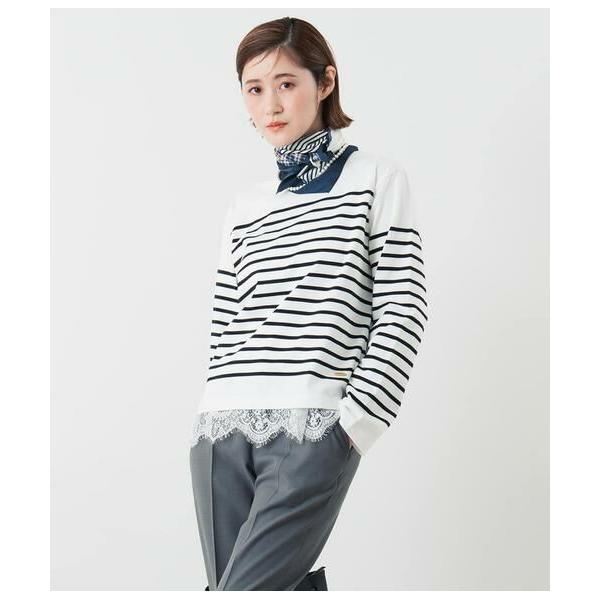 NEWYORKER / ニューヨーカー パネルボーダー バスクTシャツ