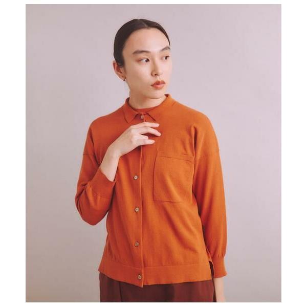 SIPULI / シプリ ［ICE COTTON］ 衿付きニットカーディガン