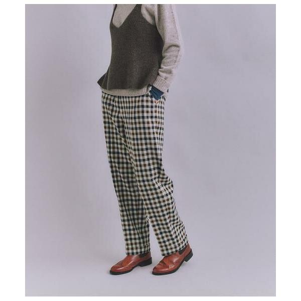 SIPULI / シプリ Woolish Block Check ダブルテーパードパンツ