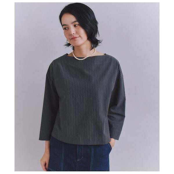 SIPULI / シプリ Cotton Linen Pin Stripe ガゼット付ブラウス