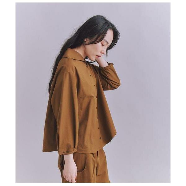 SIPULI / シプリ High Density Twill セーラーピンタックブラウス