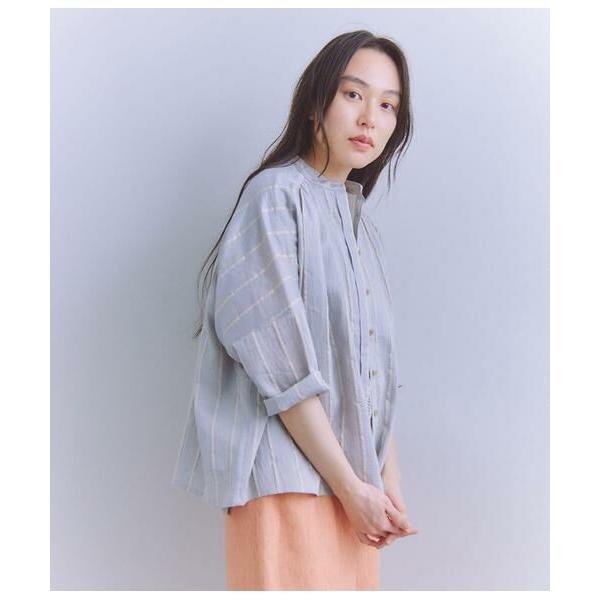 SIPULI / シプリ [ACAR]Big Stripe ピンタックギャザーブラウス