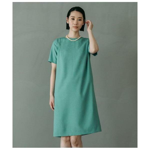 Atraer / アトラエル リネンライクオックス 半袖サックワンピース