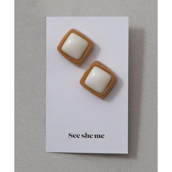 See she me / シーシーミー 【See she me】バイカラースクエアピアス