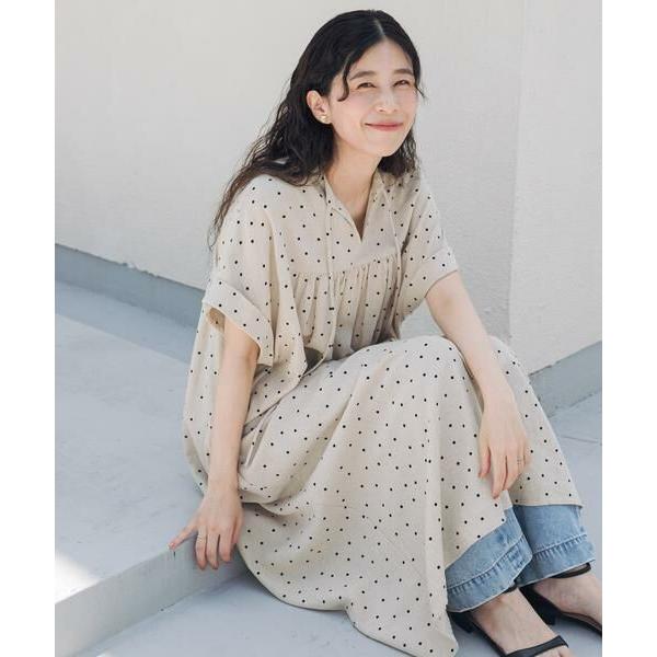 URBAN RESEARCH DOORS / アーバンリサーチ ドアーズ リネンリヨセルドットワンピ...