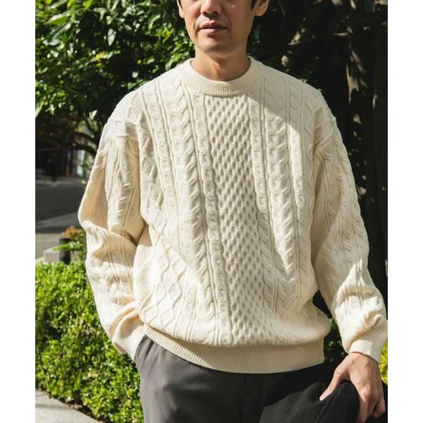 URBAN RESEARCH DOORS / アーバンリサーチ ドアーズ アランニットクルーネックプ...