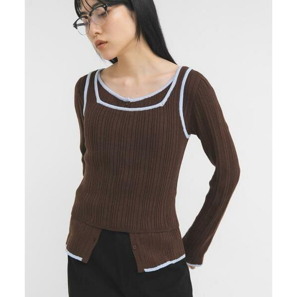 KBF / ケービーエフ 2WAYタンクトップSETカーディガン