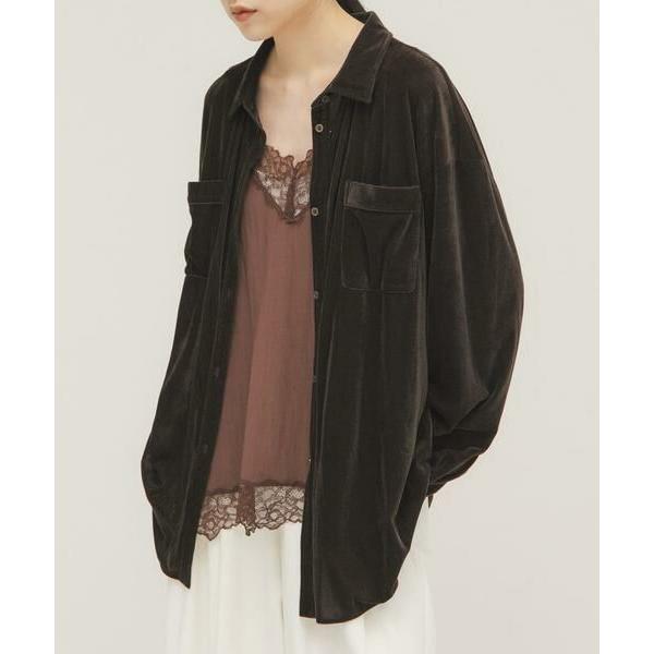 KBF / ケービーエフ シアーベロアルーズシャツ