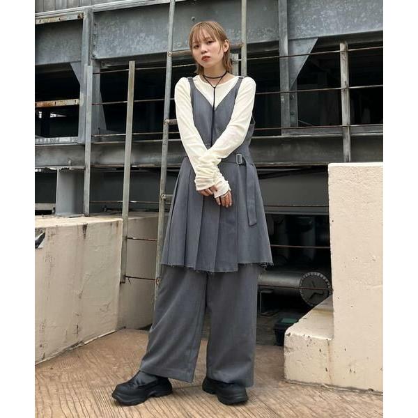 KBF / ケービーエフ プリーツスカートSETサロペット