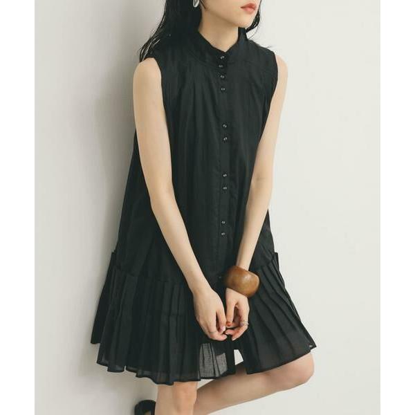 KBF / ケービーエフ スリーブレスタックプリーツワンピース