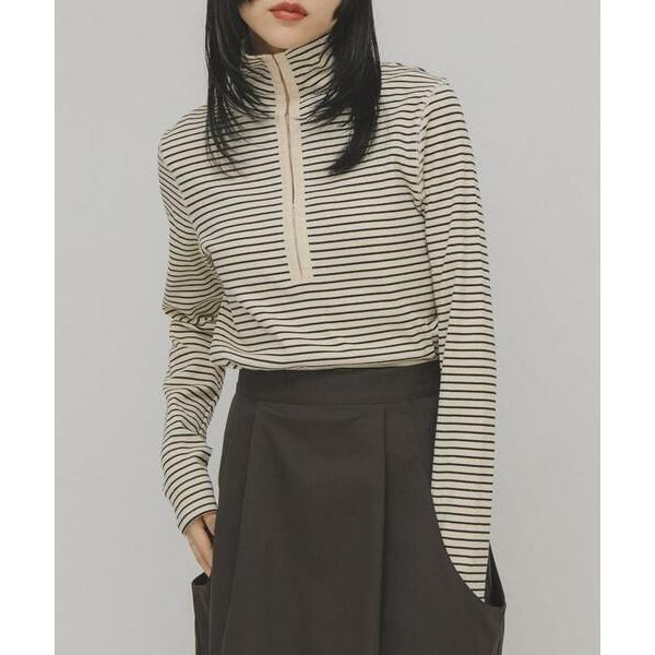 KBF / ケービーエフ タートルホックボーダートップス