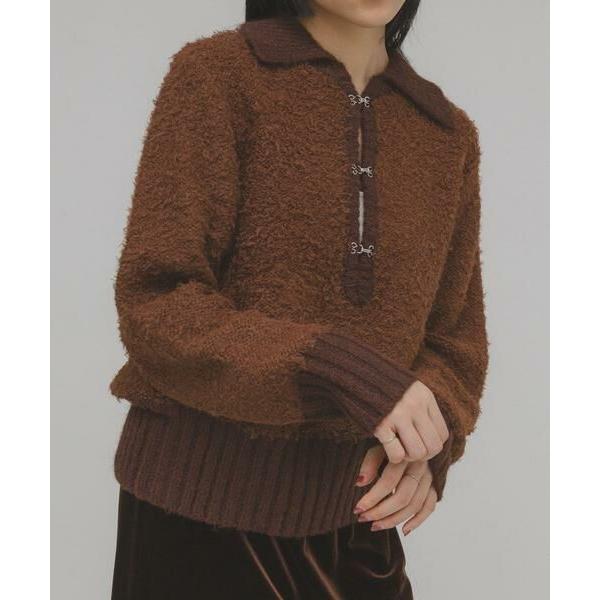 KBF / ケービーエフ フロントホックベアーニット