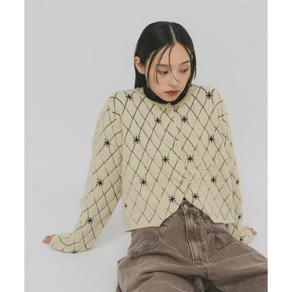 KBF / ケービーエフ キルティングショートカーディガン