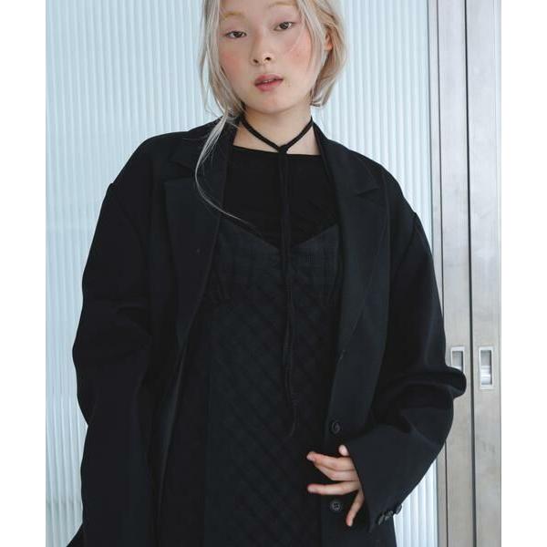 KBF / ケービーエフ チェックコーデュロイキャミワンピース