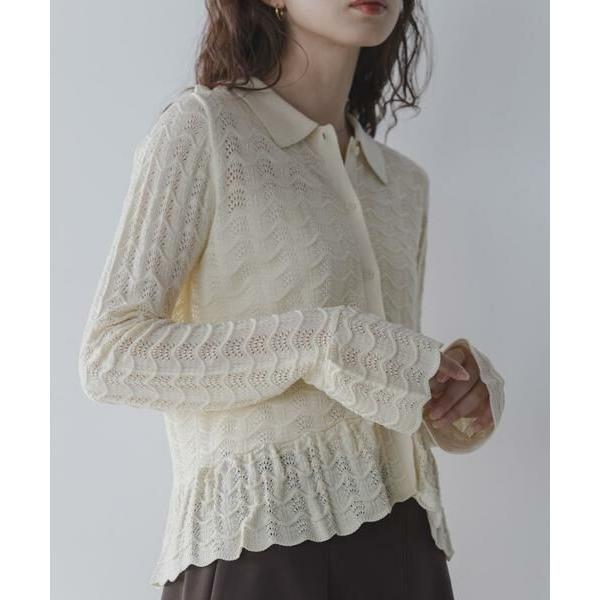 Sonny Label / サニーレーベル アイレットニットシャツプルオーバー