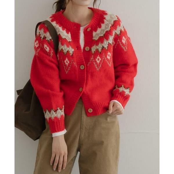 Sonny Label / サニーレーベル ノルディック柄編みニットカーディガン