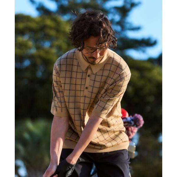 Sonny Label / サニーレーベル OOPSチェック柄ニットポロシャツ