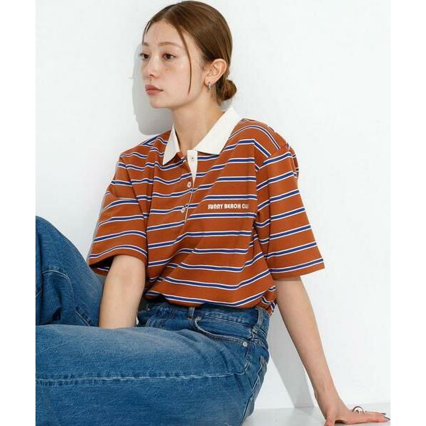 Sonny Label / サニーレーベル メッセージボーダーポロシャツ