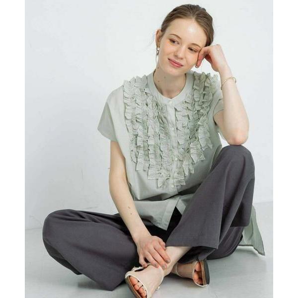 Sonny Label / サニーレーベル エアリーコットンフリルフレンチシャツブラウス