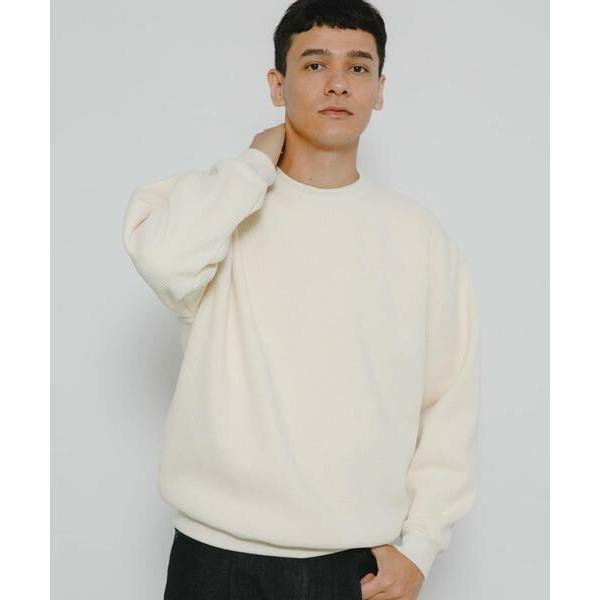 Sonny Label / サニーレーベル 裏起毛ワッフルリラックスフィットプルオーバー